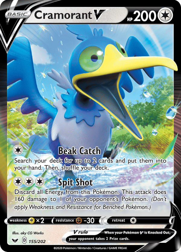 Cramorant V – Rare Holo V – Sword & Shield