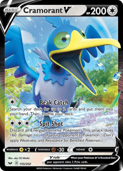 Cramorant V – Rare Holo V – Sword & Shield