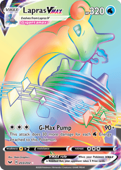 Lapras VMAX – Rare Rainbow – Sword & Shield