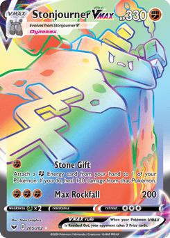 Stonjourner VMAX – Rare Rainbow – Sword & Shield