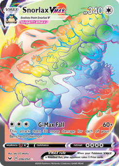 Snorlax VMAX – Rare Rainbow – Sword & Shield