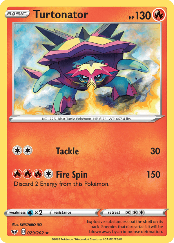 Turtonator – Rare – Sword & Shield