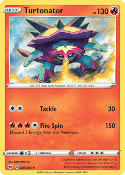 Turtonator – Rare – Sword & Shield