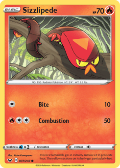 Sizzlipede – Common – Sword & Shield
