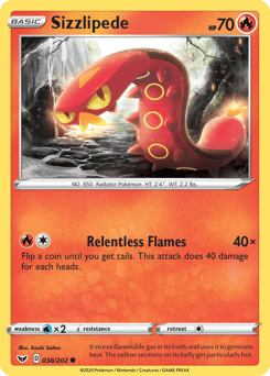 Sizzlipede – Common – Sword & Shield