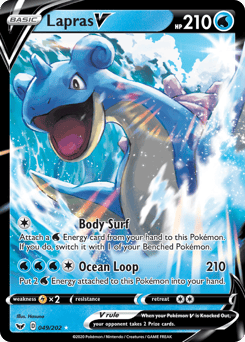 Lapras V – Rare Holo V – Sword & Shield