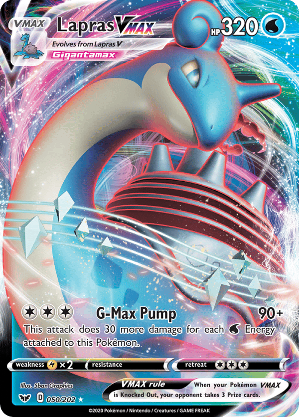 Lapras VMAX – Rare Holo VMAX – Sword & Shield
