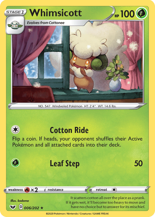 Whimsicott – Rare – Sword & Shield