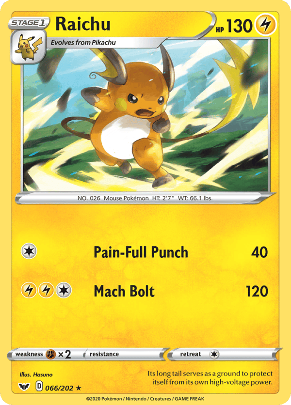 Raichu – Rare – Sword & Shield
