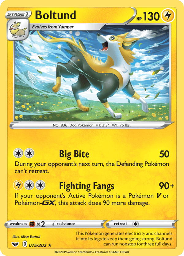 Boltund – Rare Holo – Sword & Shield