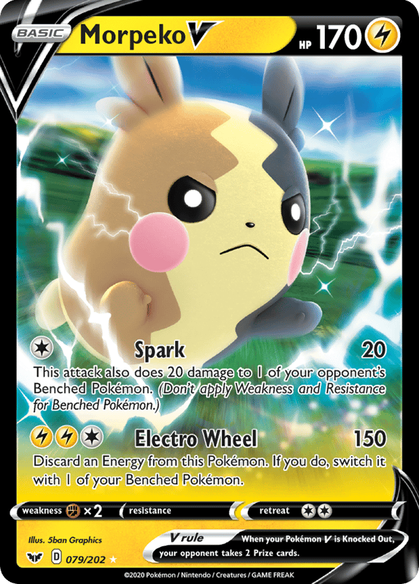 Morpeko V – Rare Holo V – Sword & Shield
