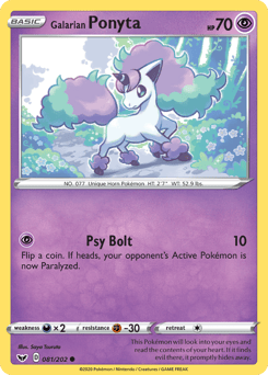 Galarian Ponyta – Common – Sword & Shield