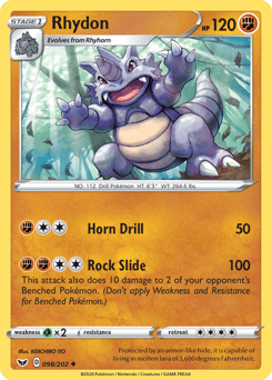 Rhydon – Uncommon – Sword & Shield
