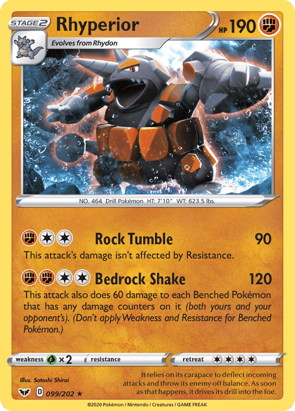 Rhyperior – Rare Holo – Sword & Shield