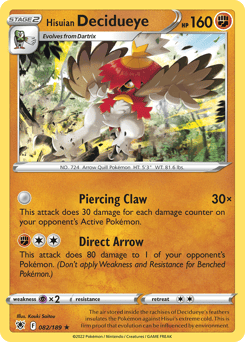 Hisuian Decidueye – Rare Holo