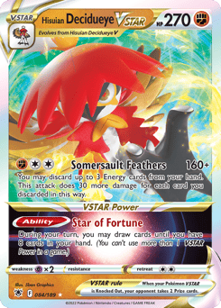 Hisuian Decidueye VSTAR – Rare Holo VSTAR