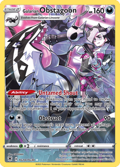 Galarian Obstagoon – Trainer Gallery Rare Holo