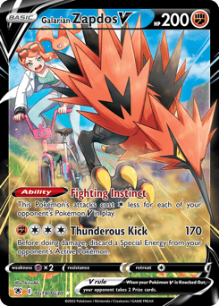 Galarian Zapdos V – Rare Holo V