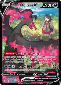 Galarian Moltres V – Rare Holo V