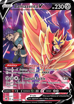 Zamazenta V – Rare Holo V