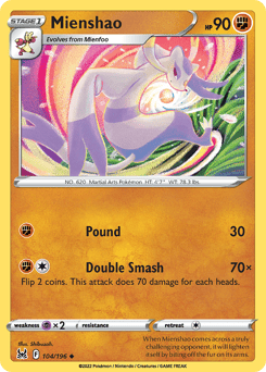 Mienshao – Uncommon – Lost Origin