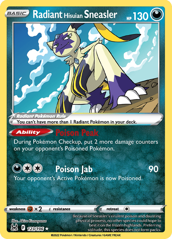 Radiant Hisuian Sneasler – Radiant Rare – Lost Origin