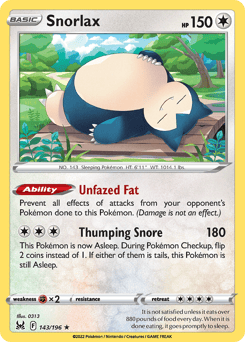 Snorlax – Rare Holo – Lost Origin