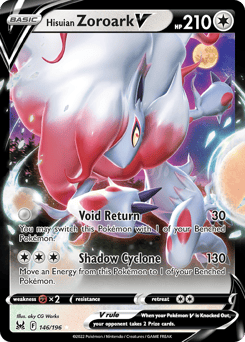 Hisuian Zoroark V – Rare Holo V – Lost Origin