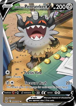 Galarian Perrserker V – Rare Ultra – Lost Origin