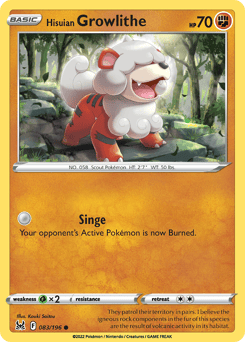 Hisuian Growlithe – Common – Lost Origin
