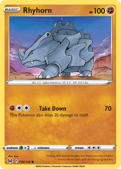 Rhyhorn – Common – Lost Origin