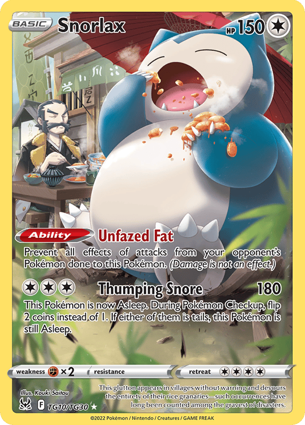 Snorlax – Trainer Gallery Rare Holo – Lost Origin Trainer Gallery