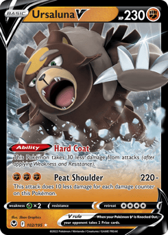 Ursaluna V – Rare Holo V – Silver Tempest