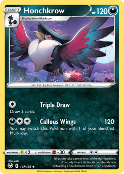 Honchkrow – Uncommon – Silver Tempest