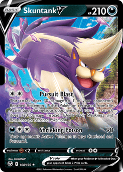 Skuntank V – Rare Holo V – Silver Tempest