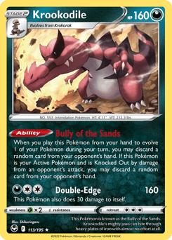 Krookodile – Rare Holo – Silver Tempest
