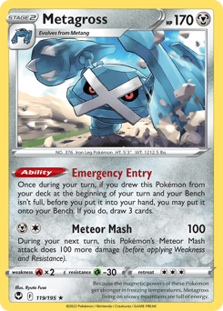 Metagross – Rare Holo – Silver Tempest