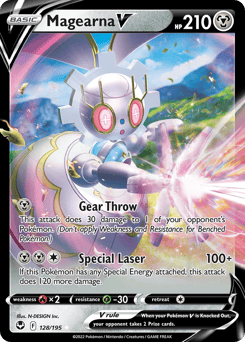 Magearna V – Rare Holo V – Silver Tempest