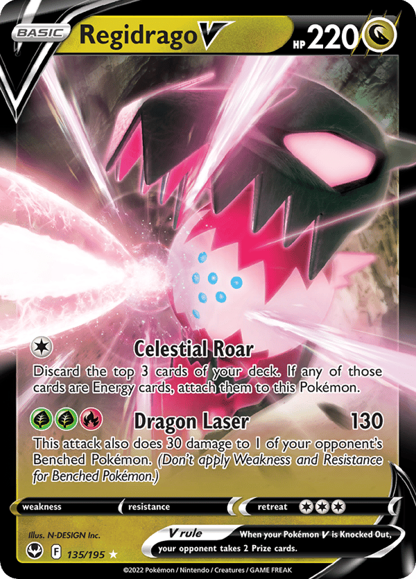 Regidrago V – Rare Holo V – Silver Tempest