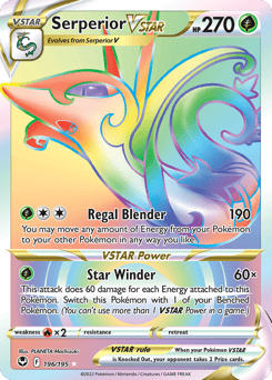 Serperior VSTAR – Rare Rainbow – Silver Tempest