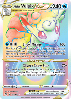Alolan Vulpix VSTAR – Rare Rainbow – Silver Tempest