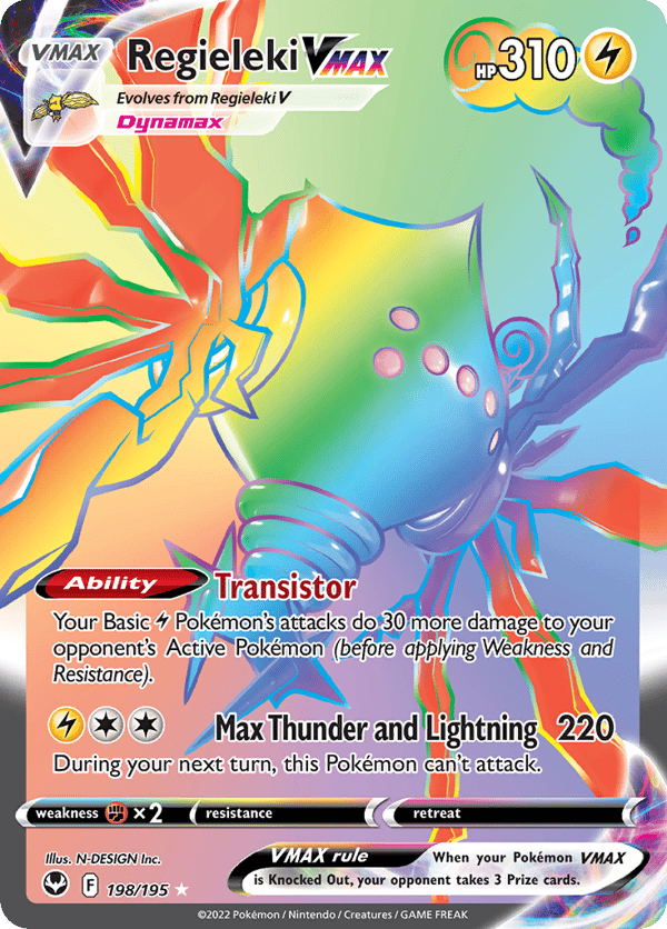 Regieleki VMAX – Rare Rainbow – Silver Tempest