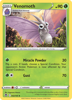 Venomoth – Uncommon – Silver Tempest