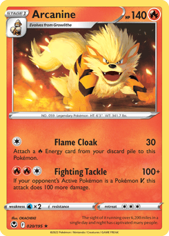 Arcanine – Rare – Silver Tempest