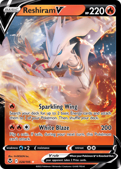Reshiram V – Rare Holo V