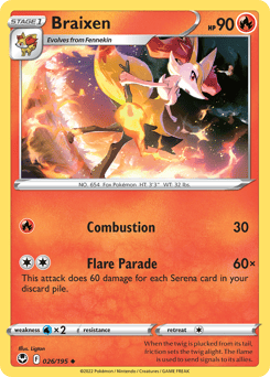 Braixen – Uncommon – Silver Tempest