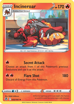 Incineroar – Rare – Silver Tempest