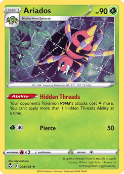 Ariados – Rare Holo – Silver Tempest