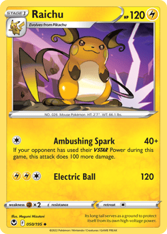 Raichu – Uncommon – Silver Tempest