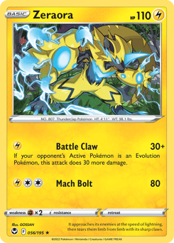 Zeraora – Rare – Silver Tempest